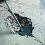 Repair concrete floor